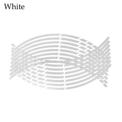 Car Styling Strips Reflective Motocross Bike Motorcycle Wheel Stickers and Decals 17/18 Inch Reflective Rim Tape 1 Set 7 Colors