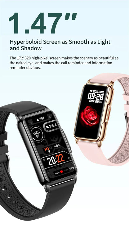 Classic Smart Bracelet Ladies Smart Watch Men Heart Rate Blood Oxygen Waterproof Sports Smart Strap Women Watch For Android IOS