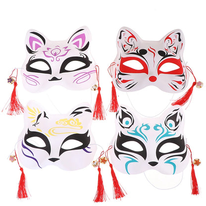 1Pc Anime Fox Masks PVC Half Face Cat Mask Masquerade Festival Party Cosplay Props