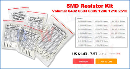 100PCS=5 colors x 20pcs 5050 5703 1210 1206 0805 0603 LED Diode Assortment SMD LED Diode Kit Green/ RED / White / Blue / Yellow