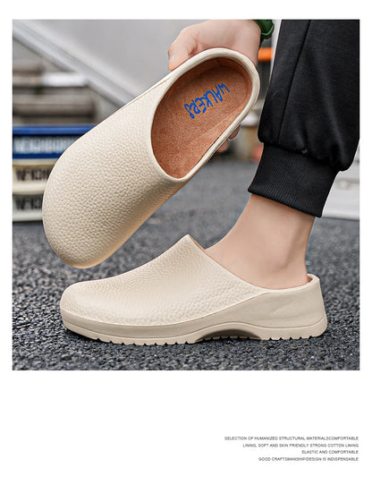 Men Chef Shoe Slippers Couples Garden Clogs Women Water Proof Cozy Sandals For Pet Workers Outdoor Fishing Shoes Doctor Shoes
