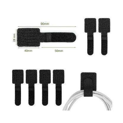 10/20Pcs Self Adhesive Reusable Cable Ties Wire Organizer Storage Stand Mouse Earphone Data Cord  Desktop Tidy Management Winder