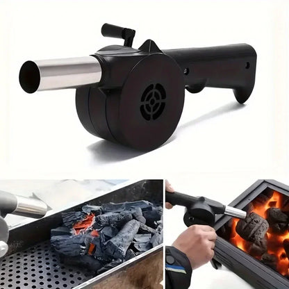 1pc Grill Manual Fan Hand Crank BBQ Fan Portable Barbeque Air Blower With Manual Handle BBQ Accessories