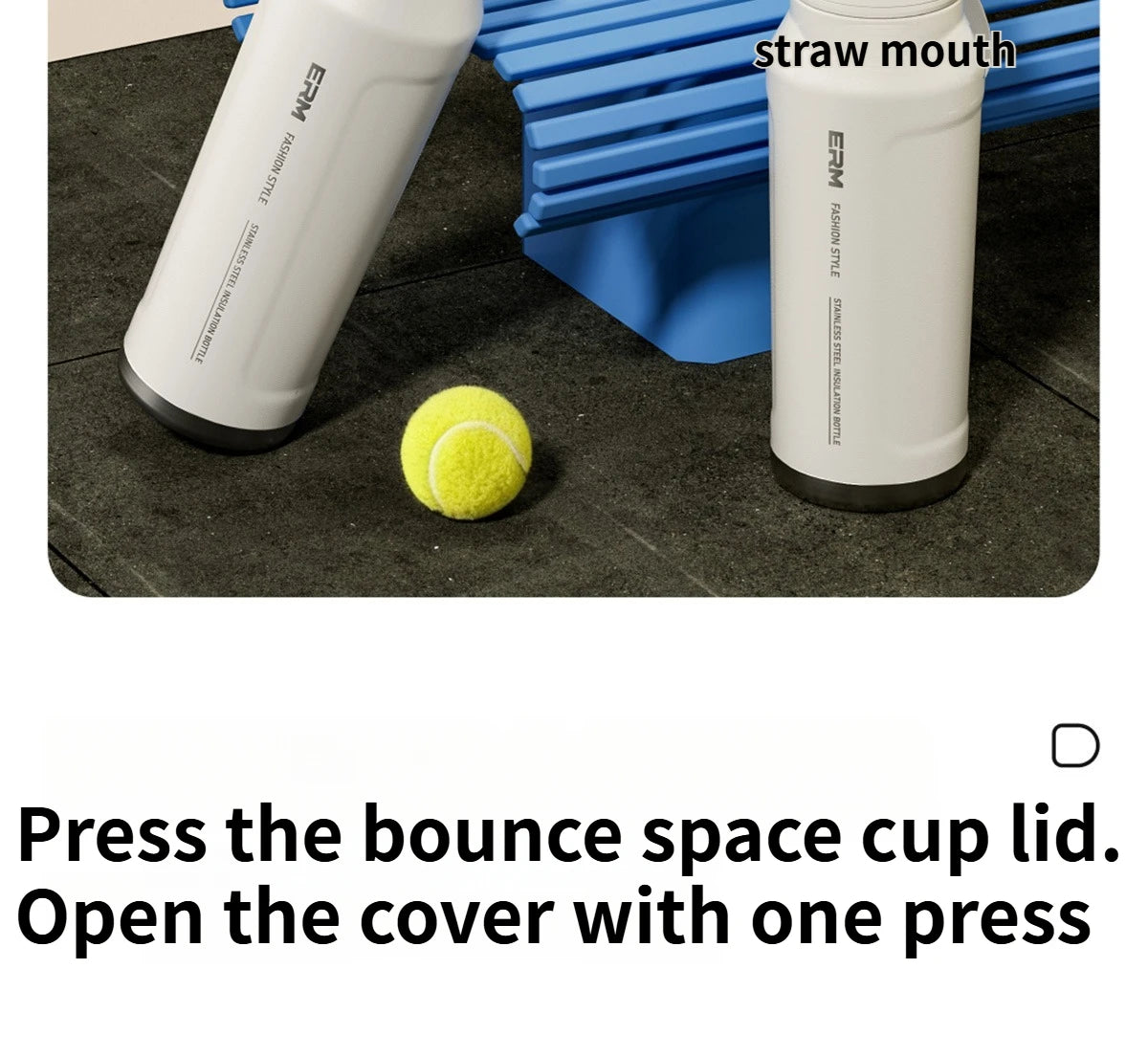 Large Capacity Waterbottle  Insulated Flasks Stainless Steel Tumble Cycling Sports Portable Water Bottle for Men