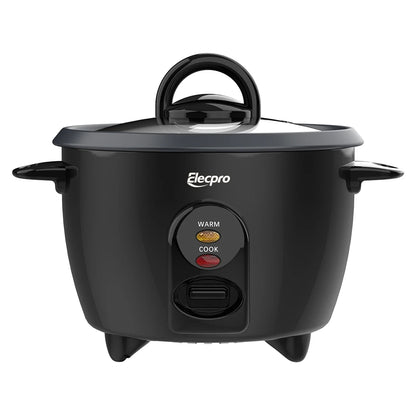 Elecpro Mini Rice Cooker 3 Cup Rice With Steamer, Portable Small Food Steamer, Removable Food Grade Non-Stick Inner pot