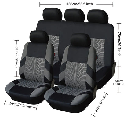 Customized Four Seasons Universal Polyester Full Set Car Seat Covers by PDG ibma