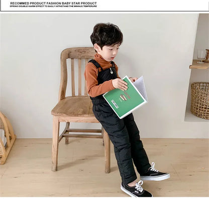 Children Thicken Warm Rompers Boys Girls Autumn Winter Down Pants Kids High Quality Down Trousers Baby Casual Cotton Trousers