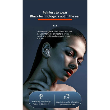 Single Wireless Bluetooth Headset Digital Display Air conduction Concept Right Ear Headphone Business Ear-mounted Earphones