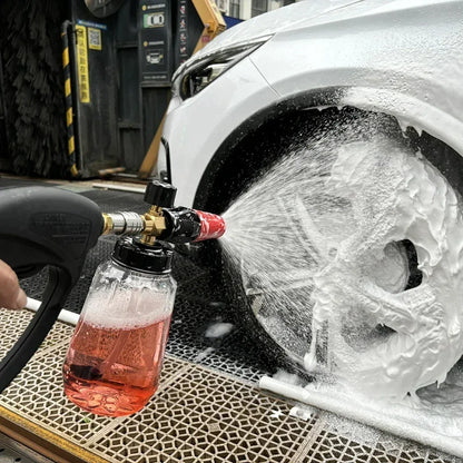 High Pressure Washer Gun & Foam Cannon Kit - 1/4" Quick Connect with M22-14 Adapter for Karcher K/Nilfisk/Bosch Washer