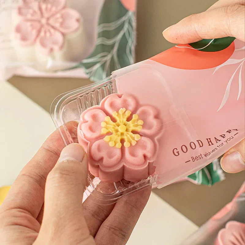 100Pcs Mooncake Wrapping Bag Machine Seal Plastic Bags For Egg Yolk Cookie Packaging Mid-Autumn Festival Party Decor Supplies