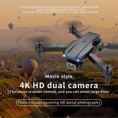 New E99Pro RC Drone 4K Professinal With 1080P Wide Angle HD Camera Foldable Helicopter WIFI FPV Height Hold Gift Toy ﻿
