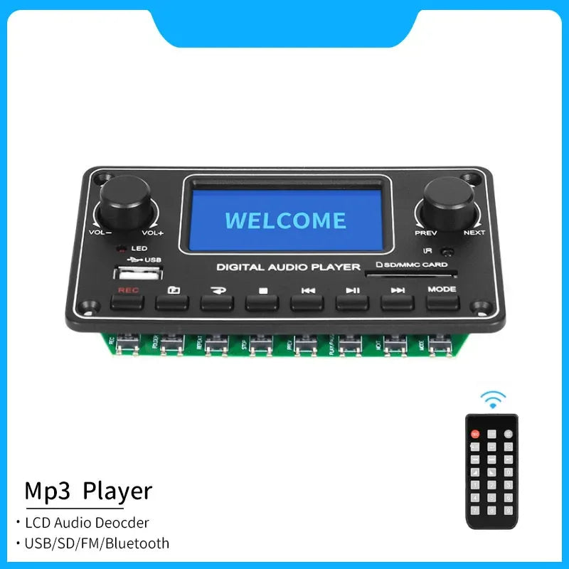 Blutooth LCD Player Board Digital Audio Player USB SD BT Music MP3 Decoder Module TDM157 For Amplifier