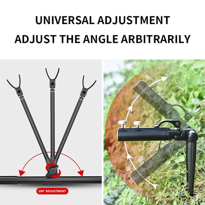 Shawto 2.1M Stainless Steel Thickened Telescopic Fishing Rod Holder 7 Section Bracket Rack Pole Stand Fishing Tools