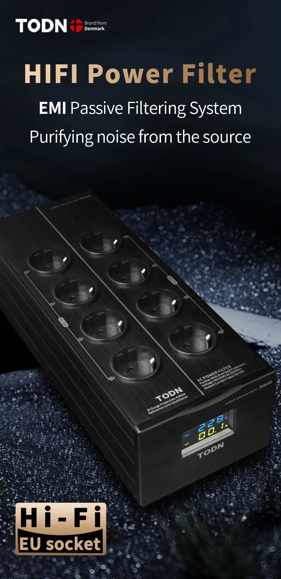 HIFI power filter HiFi lightning protection anti-interferencePA audio power purifier EU dedicated power strip