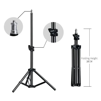 1/4 Screw Head Light Stand Tripod 2m 1.5m 68cm For Phone Selfie Stick Adjustable For Photo Studio Flashes Photographic Softbox