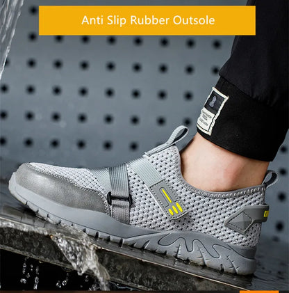 Breathable Summer safety shoes anti-puncture safety work sneakers plastic toe safety shoes 6kv insulated electrician work shoe