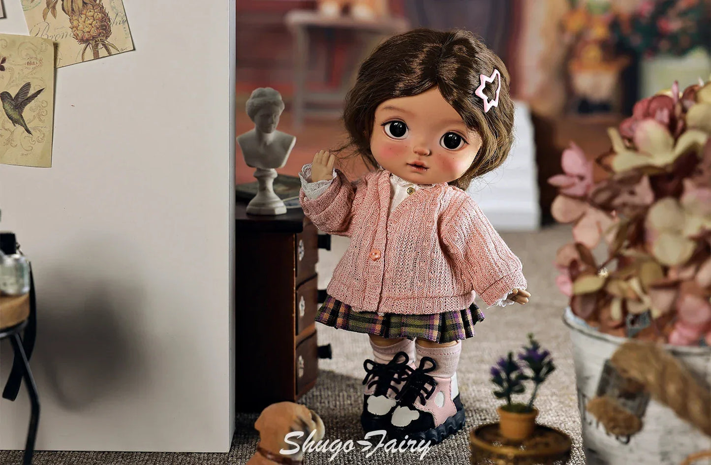 ShugaFairy Plums 1/6 Bjd Doll Head Thessa Body Autumn American School Style Joint Body Baby Toys Girls BJD Dolls