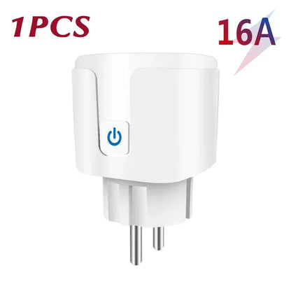 EU 16A/20A Smart Plug WiFi Socket With Power Monitor Timing Function Tuya Smart Life APP Control Works With Alexa Google Home