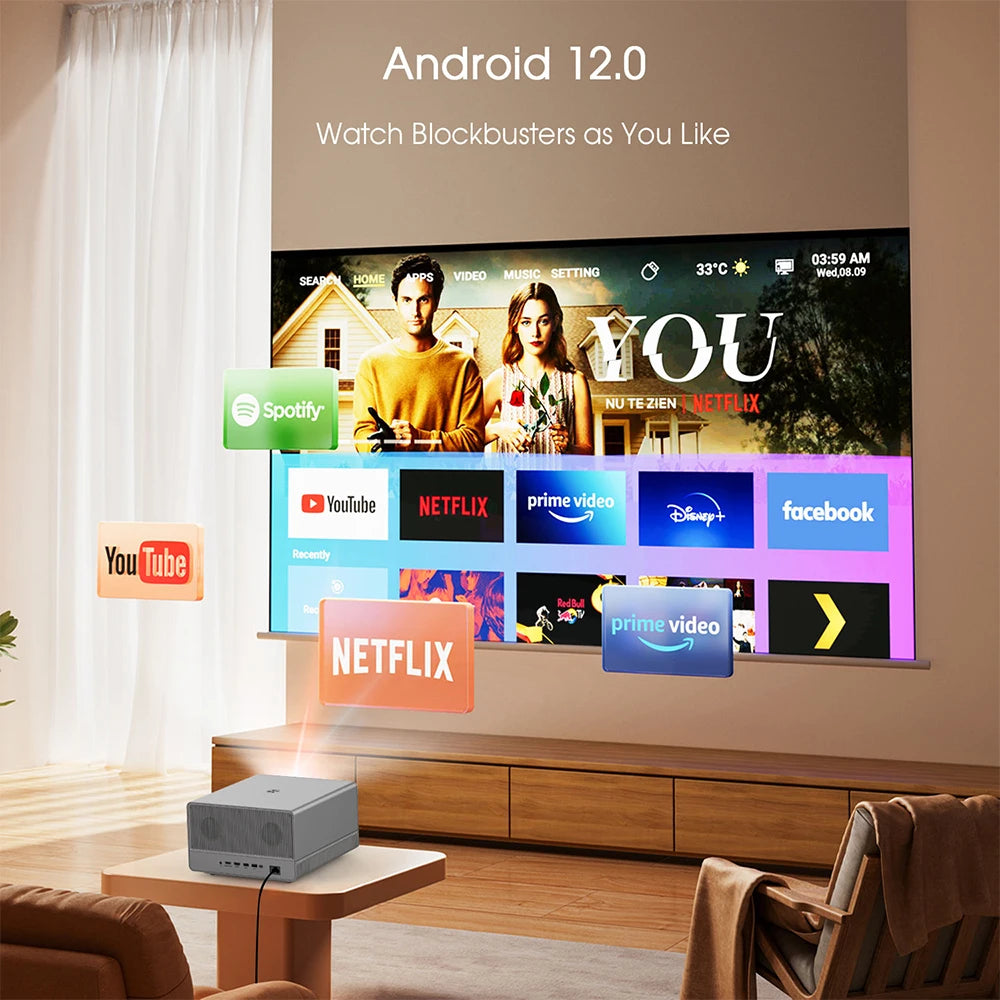Touyinger 2800ANSI RD910 Ultra 8K 4K Full HD Projector 3G 64G Home Theater WiFi Android TV Cinema RD910 Ultra Beam Projector by PDG ibma