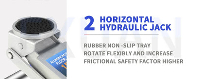 Automotive Aluminum Alloy Horizontal Hydraulic Jack Tire Replacement Auto Repair Lifting Jack Car SUV Off road Vehicle Aluminum