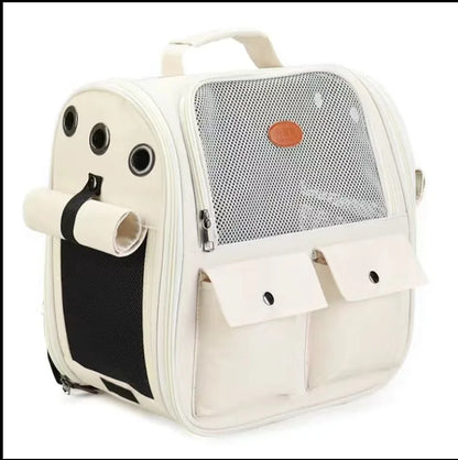 Pet Backpack Outdoor Large Cat Backpack Cat Transporter Breathable Foldable Carrying Bag Backpack Cat And Small Dog Supplies