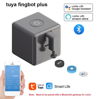 Tuya Zigbee Fingerbot Plus Smart Fingerbot Switch Button Pusher Smart Life Timer Voice Control Support Bluetooth Alexa Google