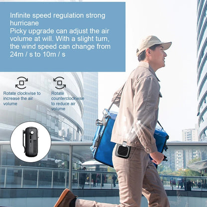 Zai Xiao Portable Personal Hanging Waist Fan With 10000Mah Recharge Quiet Wearable Electric Fan Handheld Air Conditioner