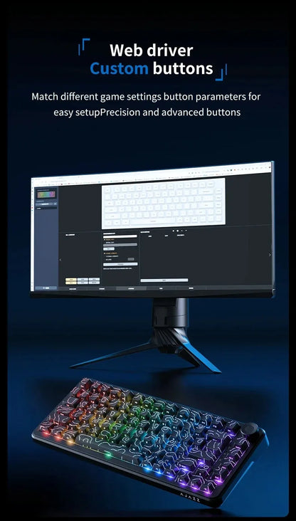 New Ajazz Ak820 Max Ultra/MAX Magnetic Switch Mechanical Keyboard 8k 128khz 0.01mm Rgb Customized Wired Gaming Keybaord E-Sports