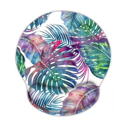 Gift Leopard Mouse Pad Ergonomic Gel Wrist Support Grey Non-Slip Base Wrist Rest Pad Typing and Pain Relief