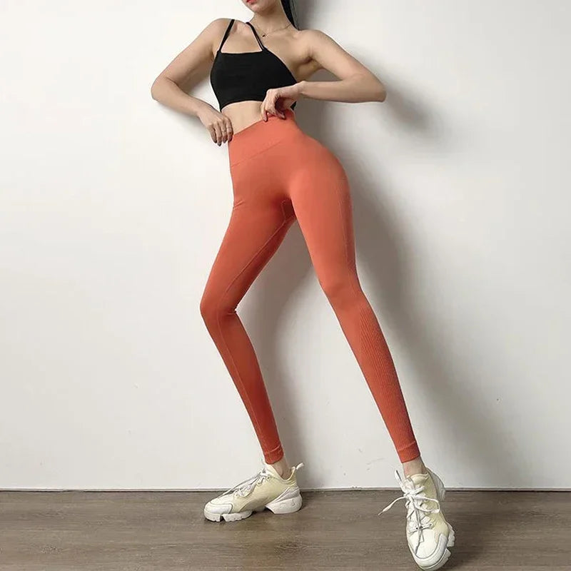 2025 New Fitness Gym Leggings Women Yoga Pants Naked Feeling High Waist Workout Seamless Sports Leggings Push Up Tights Women