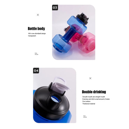 2.6L Sports Dumbbell Shaped Kettle Sport Water Bottle Outdoor Indoor Fitness Cycling Water Bottle Camping Cold Water Bottle