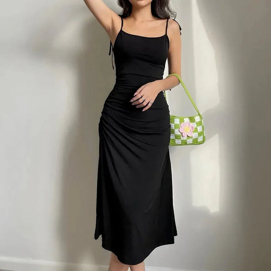 2024 Summer Dresses For Women Sexy Bodycon Elegant Satin Slip Sleeveless Backless Outfits Ladies Birthday Party Club Sundress by PDG ibma