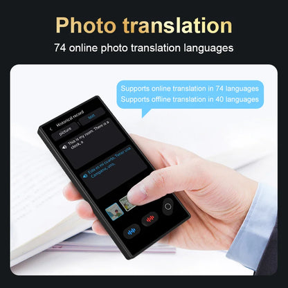 Portable S35 Translator Device Big Screen 148 Languages Voice Tradutor Intelligent Real-time Translating Offline Translation
