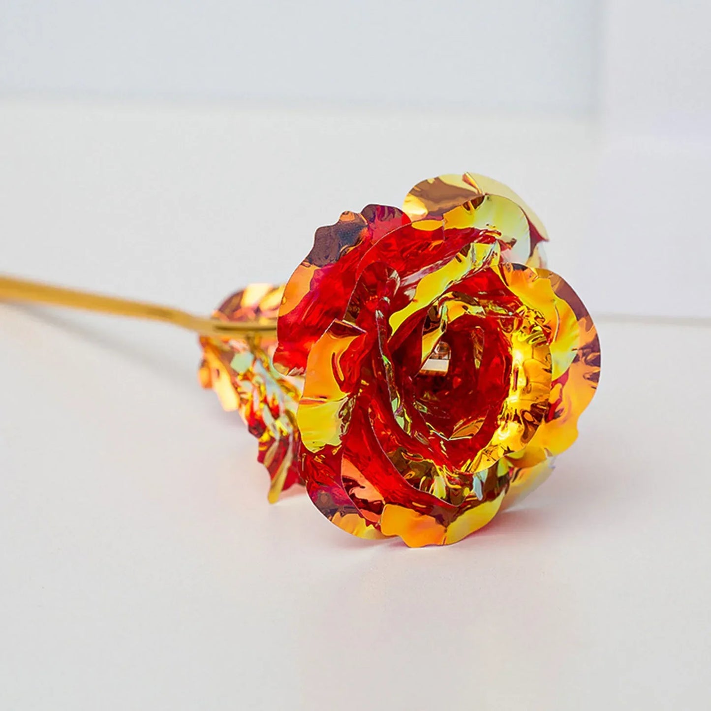 5-50PCS Simulation Artificial Rose Flower Diy Foil Plated Rose Lasts Forever Love Wedding Decor Roses Valentine's Day Gift