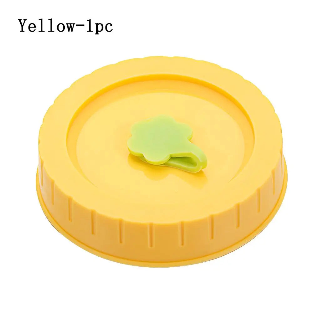 1/4Pcs Cute Universal Mason Jar Lids With Straw Hole 70mm Diameter Storage Wide Mouth Leak Proof Kitchen Supplies