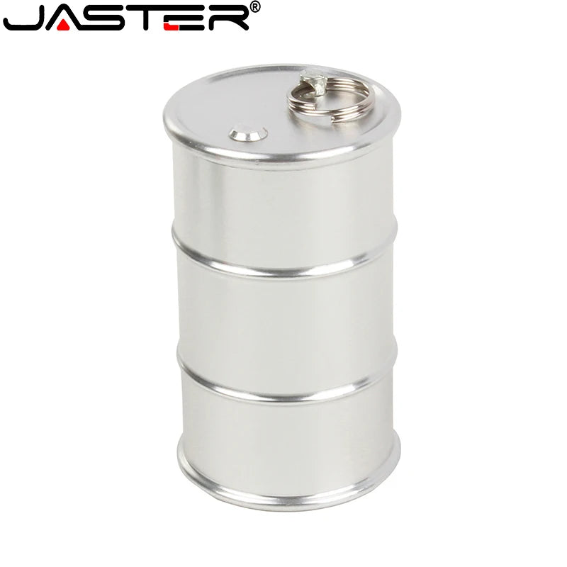 JASTER Colorful Oil Drum USB Flash Drives 128GB Metal Pen Drive 64GB Real Capacity Memory Stick 32GB Portable Pendrive 16GB 8GB