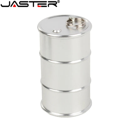 JASTER Colorful Oil Drum USB Flash Drives 128GB Metal Pen Drive 64GB Real Capacity Memory Stick 32GB Portable Pendrive 16GB 8GB