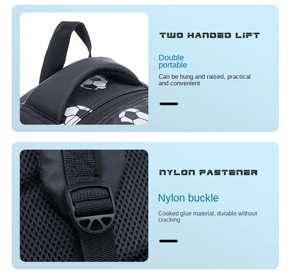 New 3D Cute Orthopedic School Bag For Boys Cartoon Football Backpack Kids Children High Capacity Waterproof  1-3 Grade Schoolbag