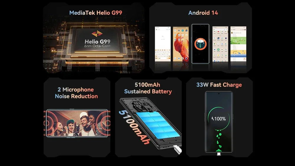 [NEW] CUBOT Android Smartphone X90, 6.67" AMOLED Curved 120Hz Display, 32GB RAM (16GB+16GB), 256GB ROM, Helio G99, NFC, 100MP