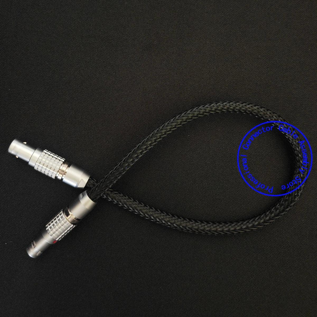 ARRI ALEXA RED Flexible Braid Power Cable for Teradek Bolt 4K XT LT, SmallHD monitor, 0B 2 Pin Straight Male to 2Pin Right Angle