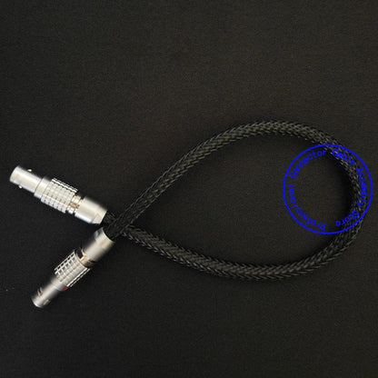 ARRI ALEXA RED Flexible Braid Power Cable for Teradek Bolt 4K XT LT, SmallHD monitor, 0B 2 Pin Straight Male to 2Pin Right Angle