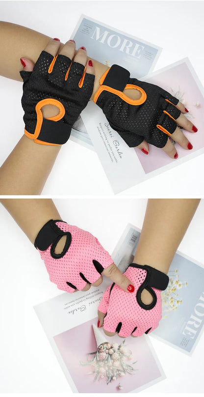 Cycling Fingerless Gloves Professional Gym Fitness Breathable Anti-Slip Women Men Half Finger Summer Fishing Female Bicycle Bike