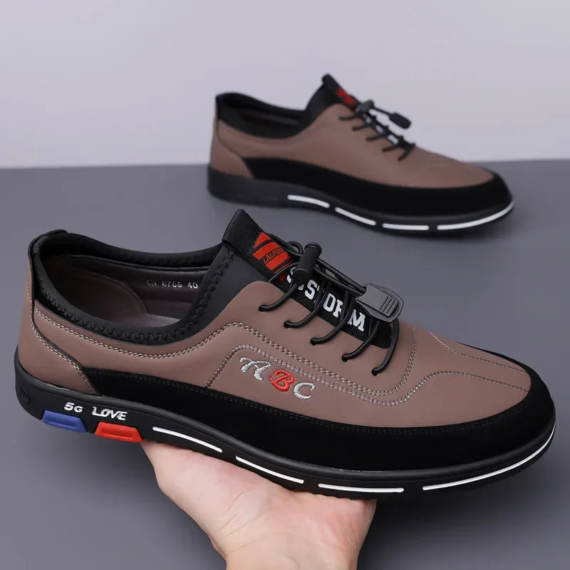 Extra Large Men's Shoes Casual Soft Bottom Leather Spring Autumn New Style 46 47 48 Trendy Shoes Comfortable Rubber Sole