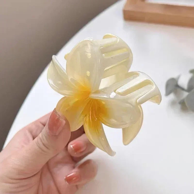 New Flower Shape Hair Claw Clips for Women Girls Barrette Crab Claw Clip Ponytail Hairpins Bath Beach Headwear Hair Accessories