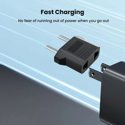 3/5/10pcs Mini US To EU Plug Converter America European Travel Charger Adapter AC Outlet 4.8mm/4.0mm US to EU Converter Socket