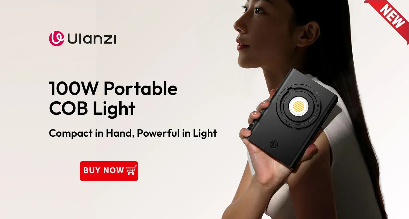 Ulanzi L023 40W Pro Portable LED Video Light Bi-Color COB Photographic Studio Light 2500K-6500K 3400mAh for Video Live-streaming