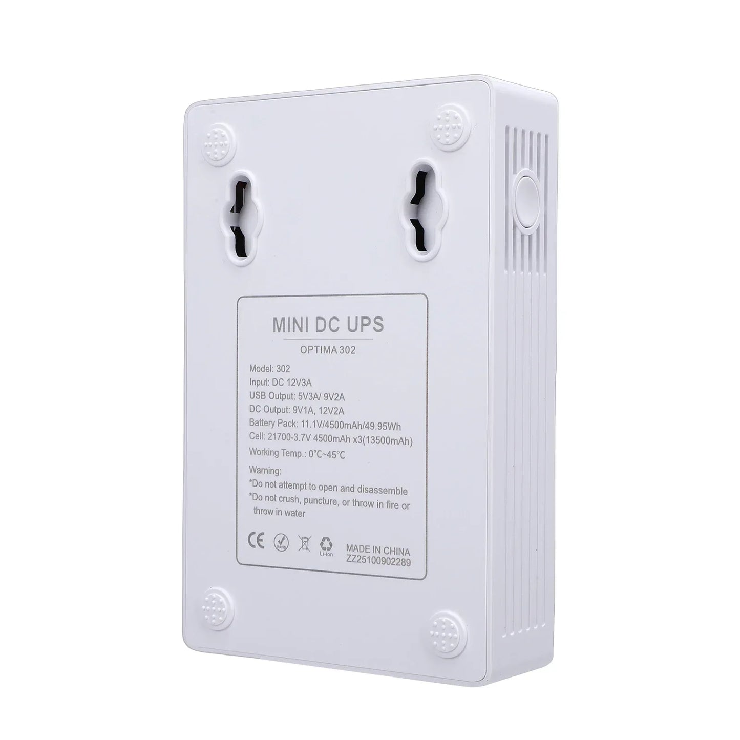 Mini UPS Battery Backup 13500mAh Portable Rechargeable USB DC Backup Power 5V/9V/12V Uninterrupted Power Supply Emergency Power
