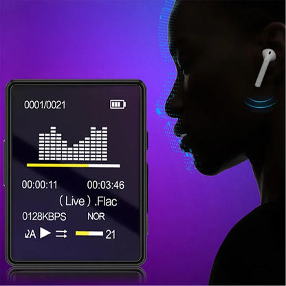 Portable MP3 Player Bluetooth 5.0 Music Stereo Speaker Mini MP4 Video Playback With LED Screen FM Radio Recording For Walkman