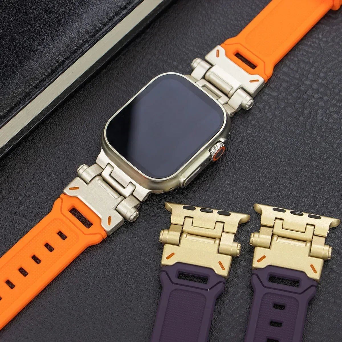 Silicone Sport Band for Apple Watch Ultra 49mm 45mm 42 44mm Rubber Strap for iWatch Series 9 8 7 se 6 5 4 ultra 2 49 Correa