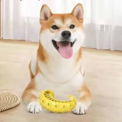 Dog Teething Toy Chew Stick Bite Resistant Fun Leak Proof Food Toy Pet Teether Cleaner Stick